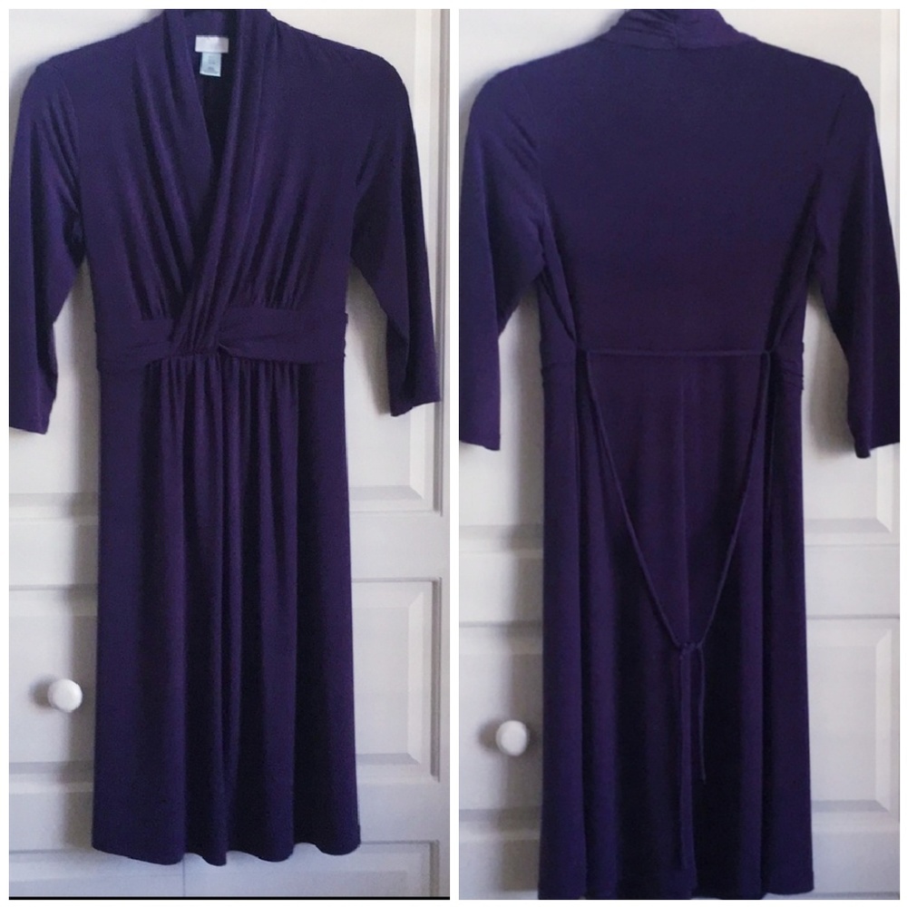 Motherhood Maternity Dress Purple